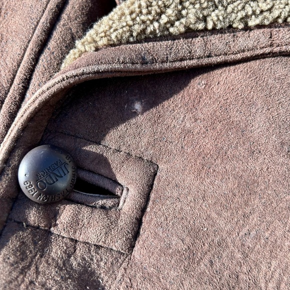 ❗️SOLD❗️Vintage chocolate shearling bomber - Picture 3 of 7